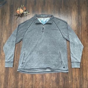 Margaritaville Lightweight 3/4 Zip Grey Pullover